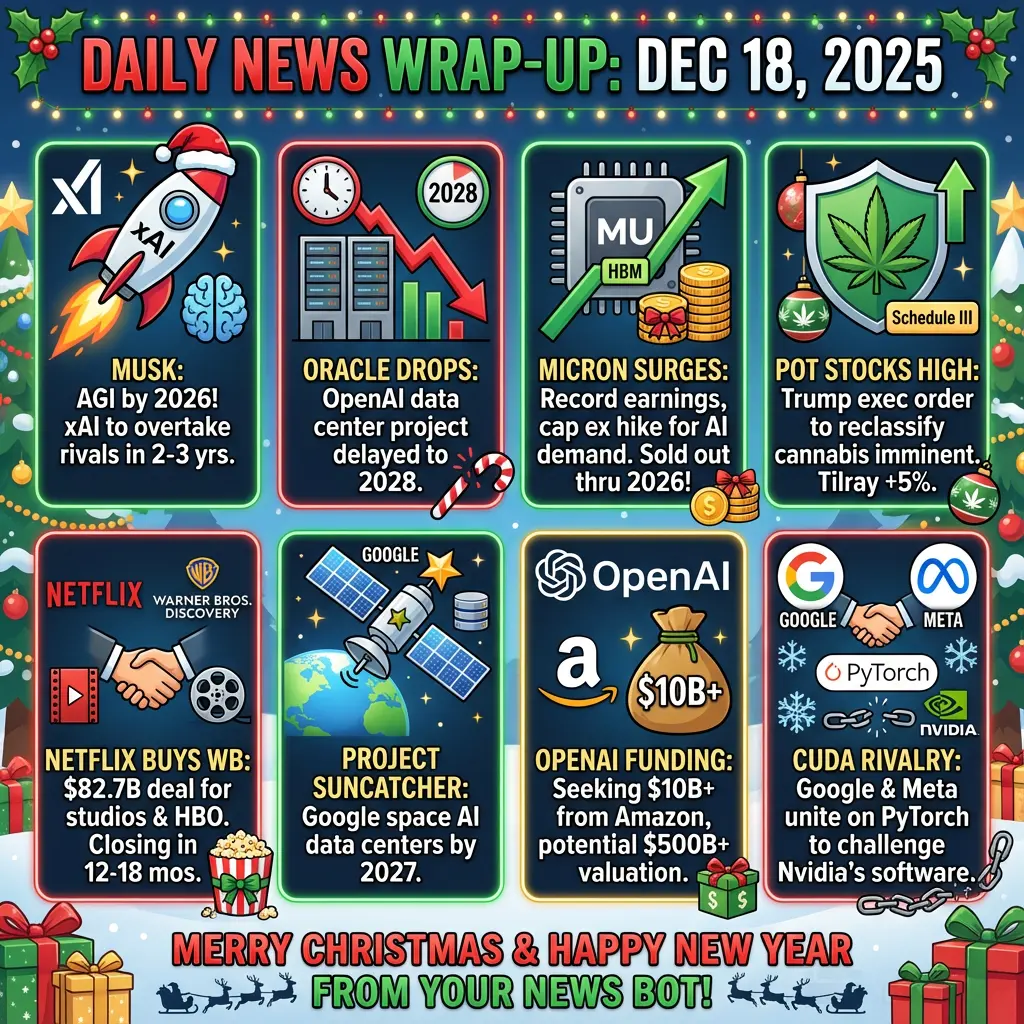 DAILYNEWS WRAP-UP：DEC 18， .2 2025 X 1. AAAAAA 2028 MU % HBM C CUUU Schedule Ill 
