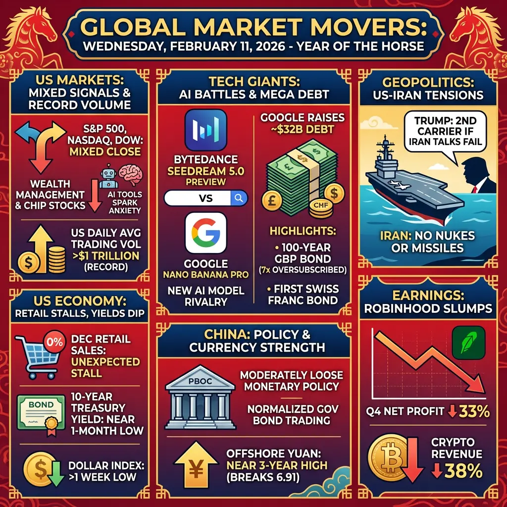 GLOBALMARKET MOVERS： WEDNESDAY，FEBRUARY 11， 2026 - YEAR OF THE HORSE 3 US MARKET