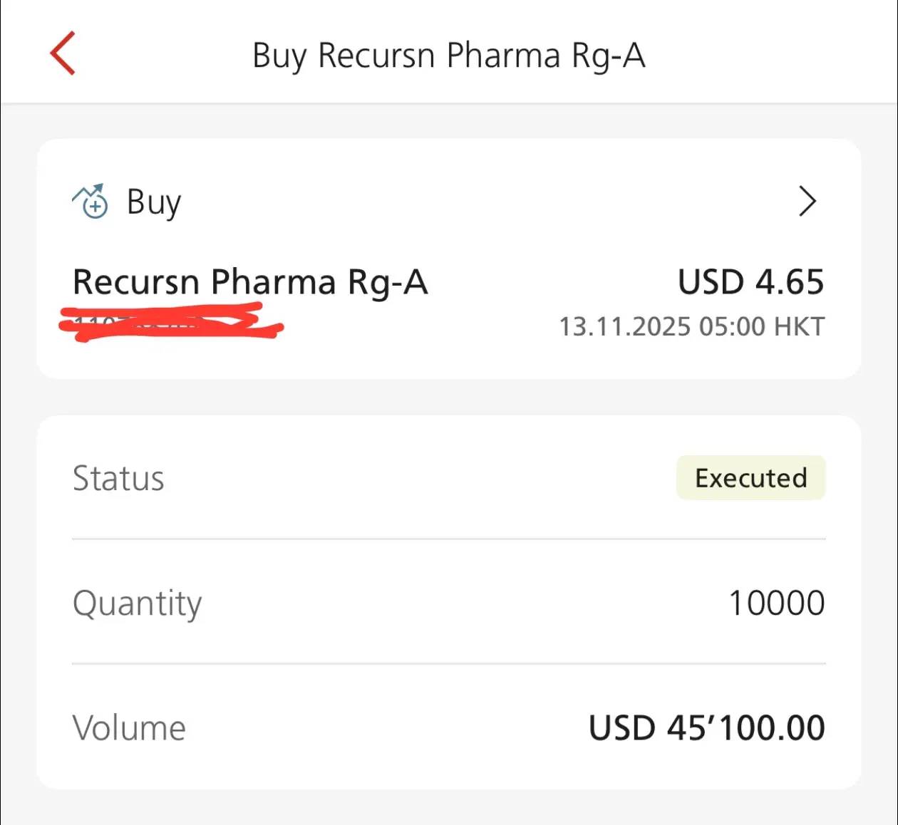 < Buy R Recursn Pharma Rg-A 色 Buy > Recursn Pharma Rq-A USD 4.65 13.11.202505：00