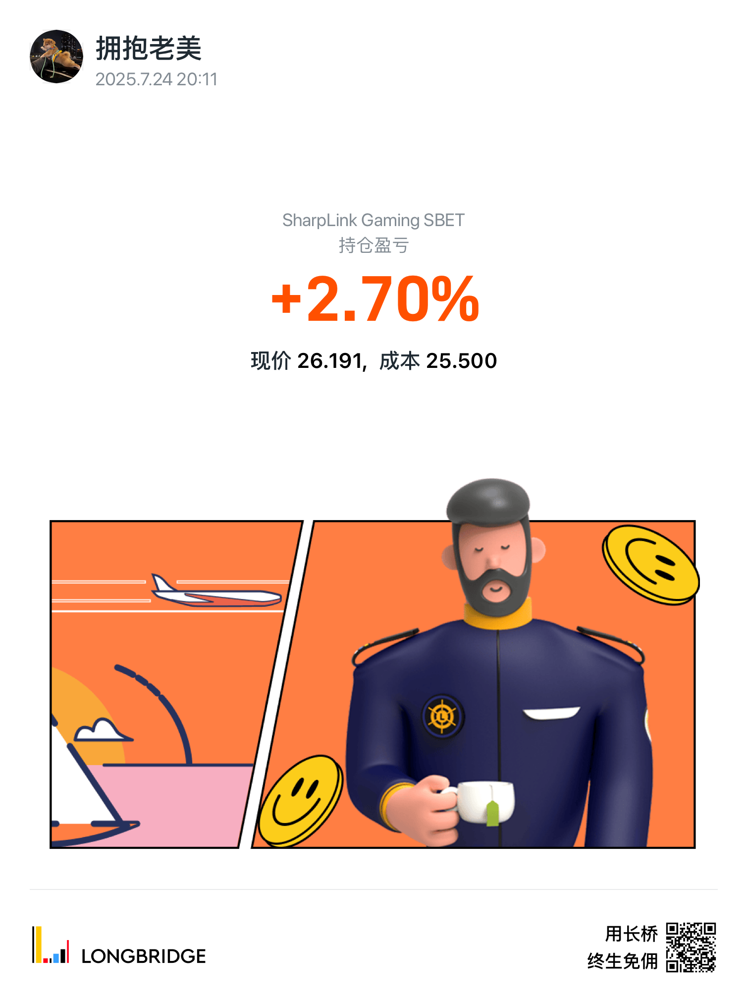 SharpLink Gaming(SBET.US)準備止盈了，eth3550 左右感覺可以進- Longbridge