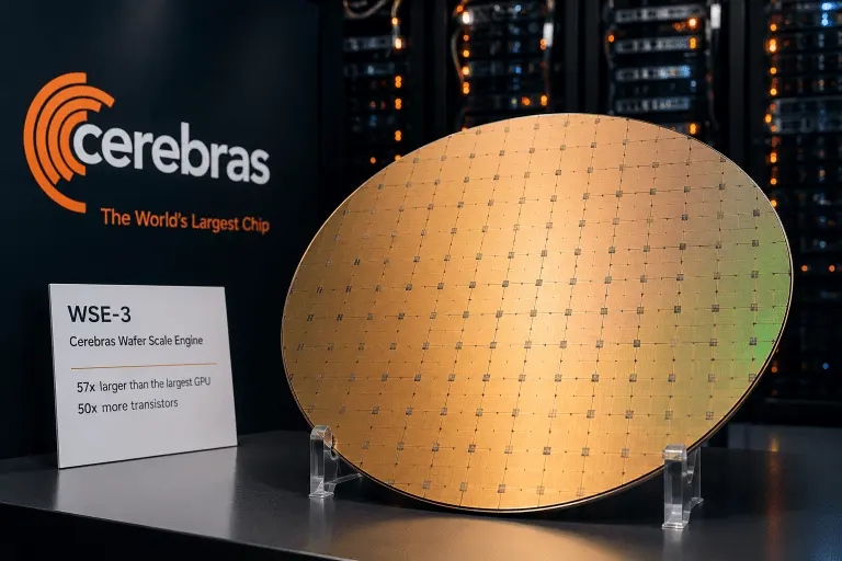 ESE EiiW18823 cerebras 5 The World's Largest Chip 日 H 舒 点 WSE-3 器 Cerebras Wafer