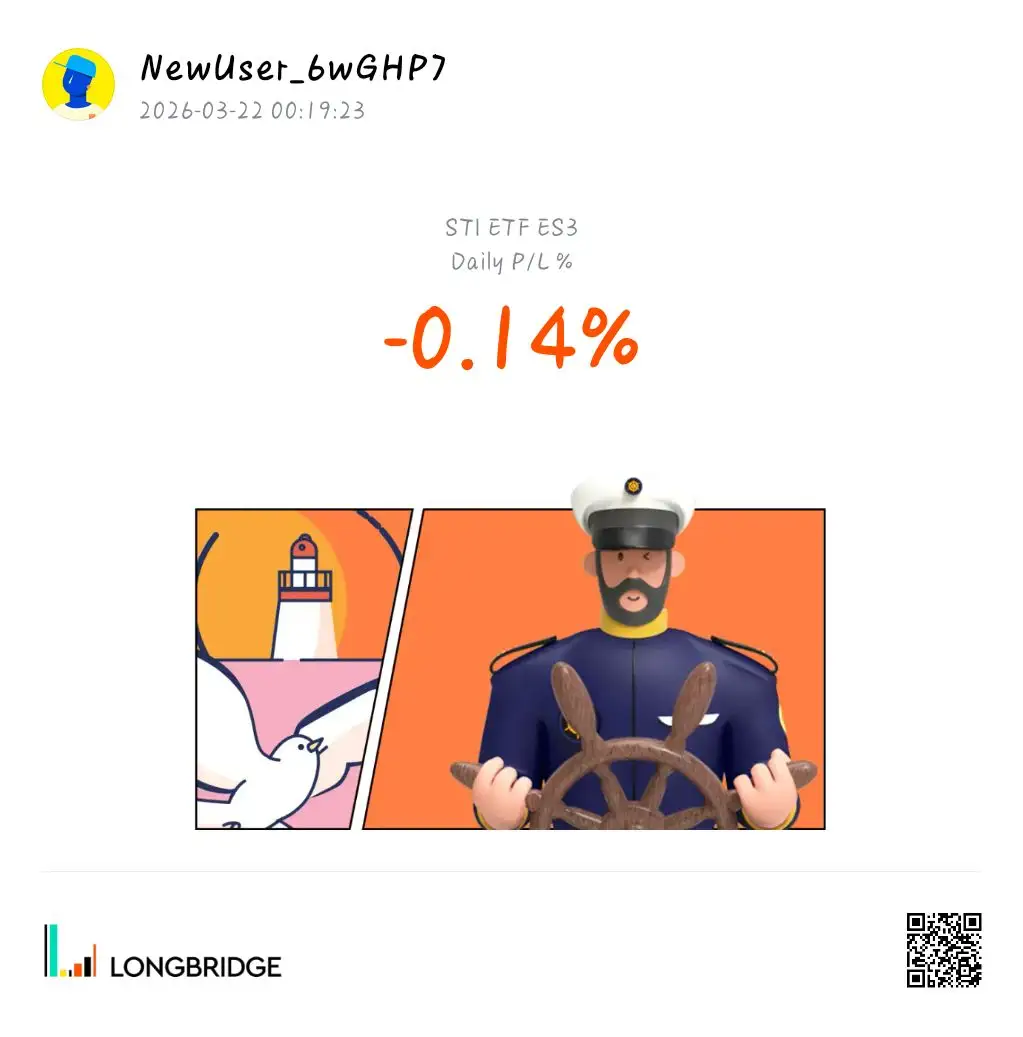 NewUser_6wGHP7 2026-03-2200:19:23 STI ETF ES3 Daily P/L% -0.14% LONGBRIDGE