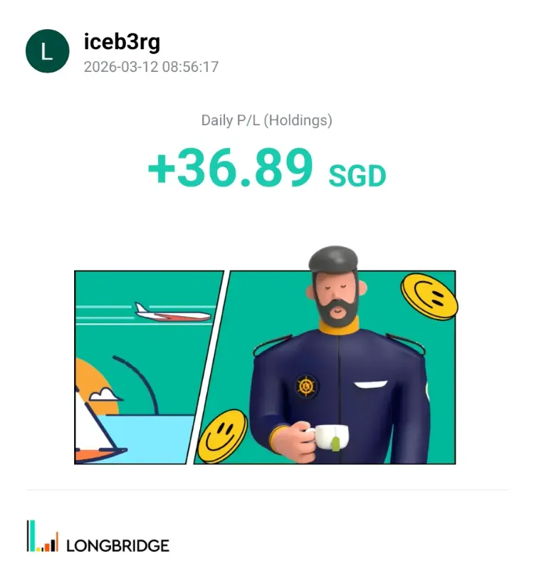 L iceb3rg 2026-03-1208：56：17 Daily P/L (Holdings) +36.89 SGD LONGBRIDGE