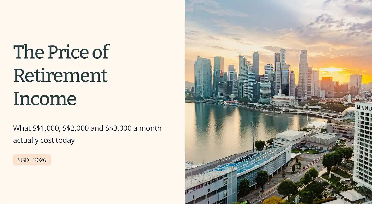 The Price of Retirement Income MAND What S$1，000，S$2，000 and S$3，000 a month act
