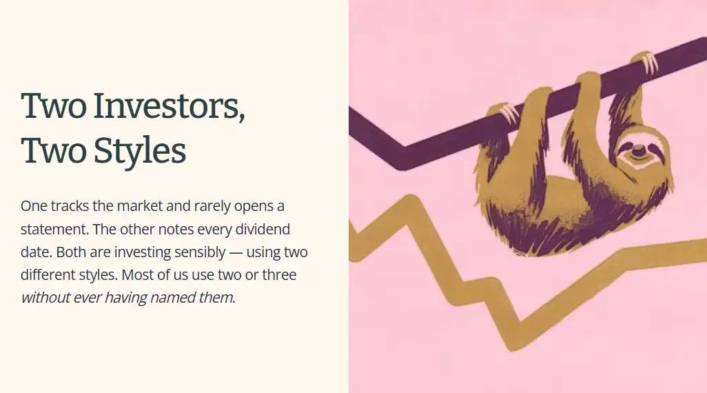 Two Investors, Two Styles One tracks the market and rarely opens a statement. Th