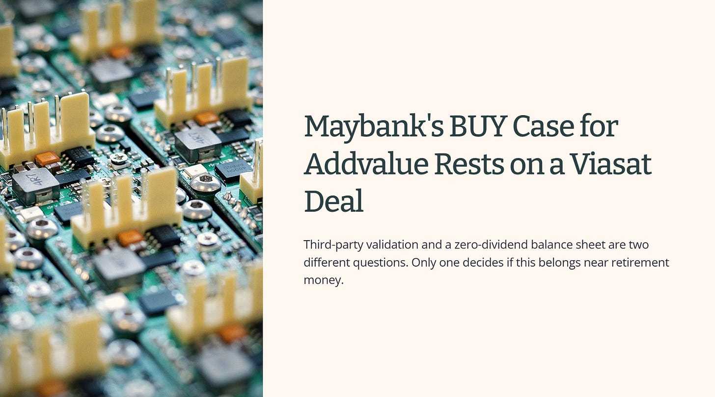 Maybank's BUY Case for Addvalue Rests on a Viasat Deal Third-party validation an