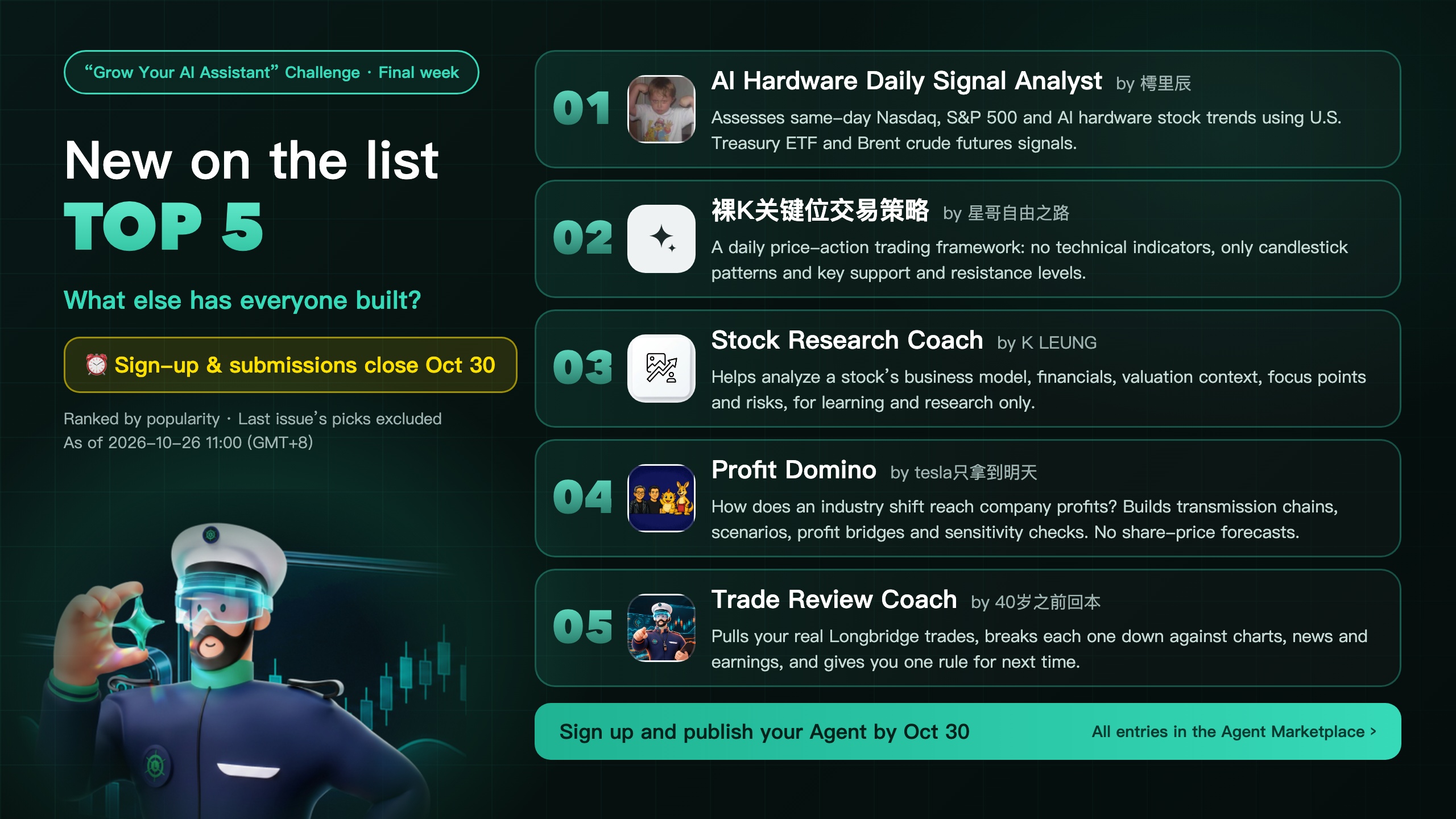 Agent Unboxed 09 | Agent Challenge final week: one helps you research stocks, another helps you review your trades